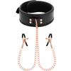 Black Edition Halsband mit Nippelklemmen