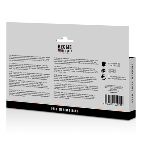 Begme - Red Edition Premium Blindmaske mit Neoprenfutter