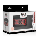Begme - Red Edition Premium Veganes Lederhalsband mit Neoprenfutter