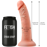 Fetish Submissive Cyber Strap - Harness mit Fernbedienungs-Dildo-Uhren-Technologie