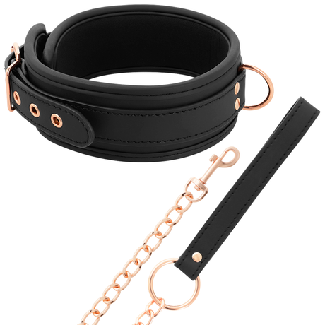 Fetisch-Toy Chic Desire Fantasy-Halskette aus Veganem Leder mit Riemen und Neoprenfutter.3