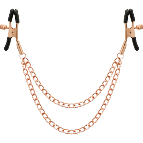 Nippelklemmen Chic Desire Fantasy-Nippelclips aus Metall mit Kette Rosa.3