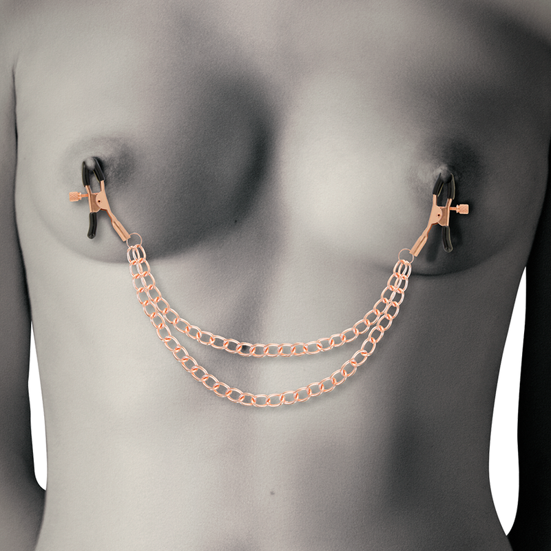 Coquette Chic Desire - Fantasy-Nippelclips aus Metall mit Kette