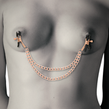 Coquette Chic Desire - Fantasy-Nippelclips aus Metall mit Kette