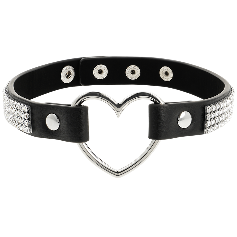 Coquette Chic Desire - Veganes Leder-Halsband mit Herz