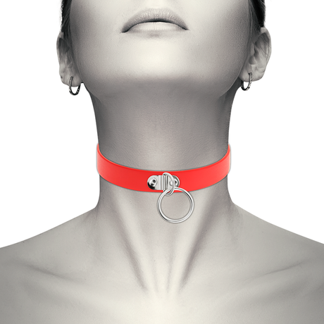 Fetisch-Toy Chic Desire Rote Halskette aus Veganem Leder Fetisch-Accessoire für Frauen.1