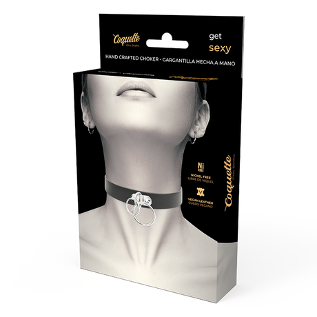 Halsband Chic Desire - Doppelring- aus Veganem Leder.4