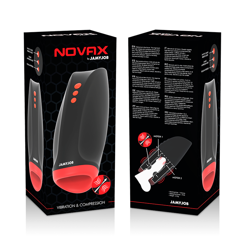 Jamyjob - Novax Masturbator mit Vibration und Kompression