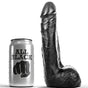 All Black - Weicher Schwarzer Realistischer Dildo 20 cm