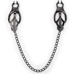 Ohmama Fetish - Japanische Nippelklammern mit Schwarzer Kette