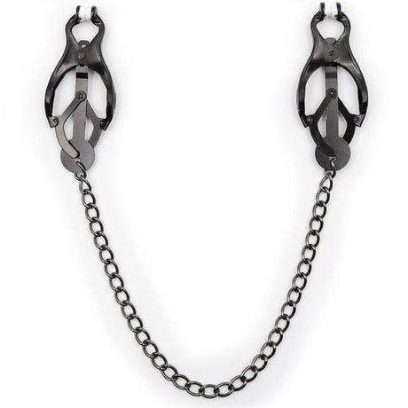 Nippelklemmen Japanische Nippelklammern mit Schwarzer Kette