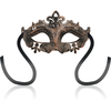 Maske Ohmama venezianisch mit Ornamenten Kupfer