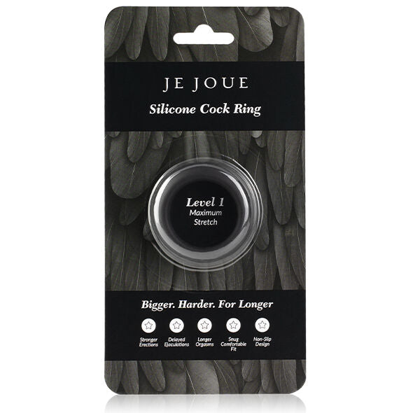 Je Joue - Maximaler Stretch-Cockring aus Silikon - Schwarz