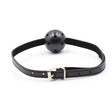 Knebel Ohmama Fetish mit gelochtem Ball Schwarz 4,5 cm