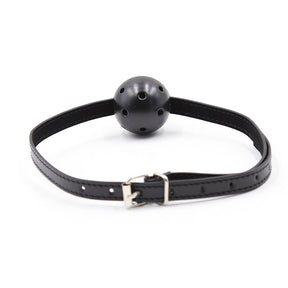 Knebel Ohmama Fetish mit gelochtem Ball Schwarz 4,5 cm