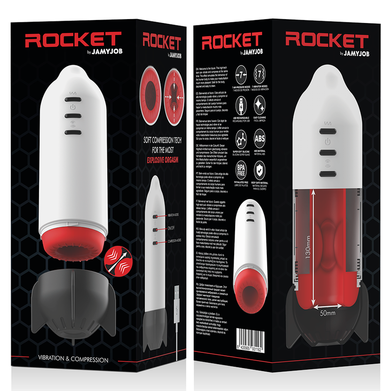 Jamyjob - Rocket Masturbator Soft Compression Tech und Vibration