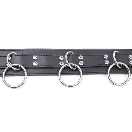 Fetisch-Toy Submission-Halskette mit 3 Ringen.4
