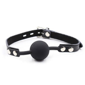 Knebel Ohmama Fetish mit Silikonball Schwarz 4 cm