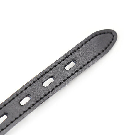 Ohmama Fetish - Silikon-Ballgag mit Ledergürtel (Vorhängeschloss Inklusive)