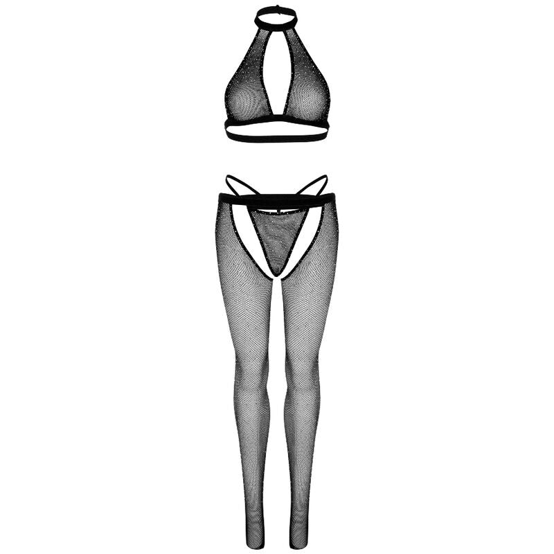 Leg Avenue - Fischnetztop, g-String und Strumpfhose