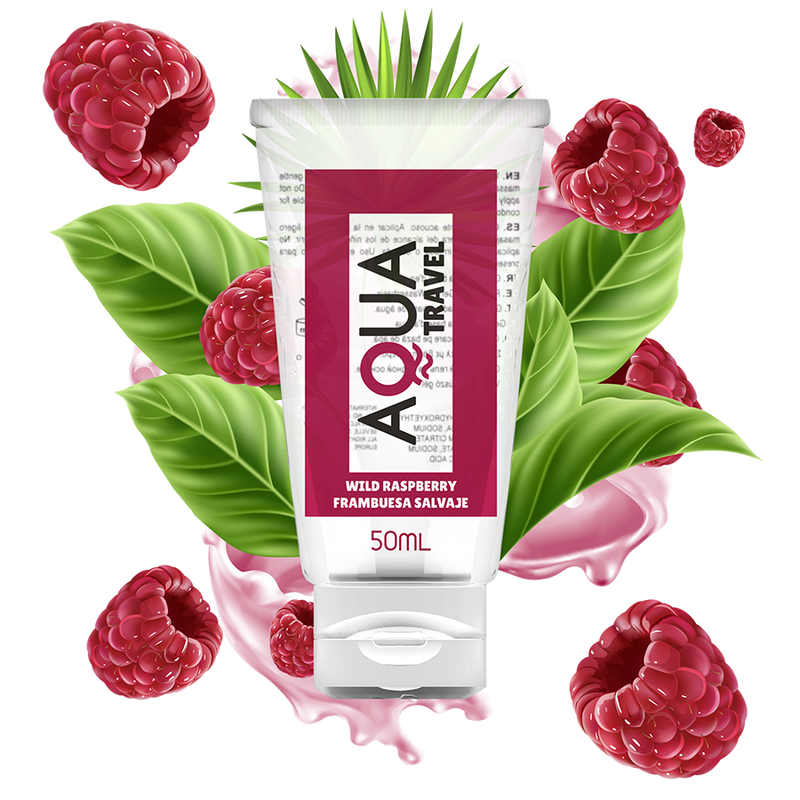 Aqua Travel - Gleitmittel auf Wasserbasis mit Wild-Himbeer-Geschmack - 50 ml