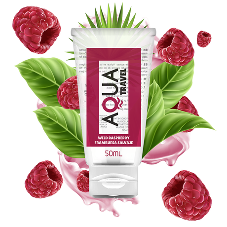 Aqua Travel - Gleitmittel auf Wasserbasis mit Wild-Himbeer-Geschmack - 50 ml