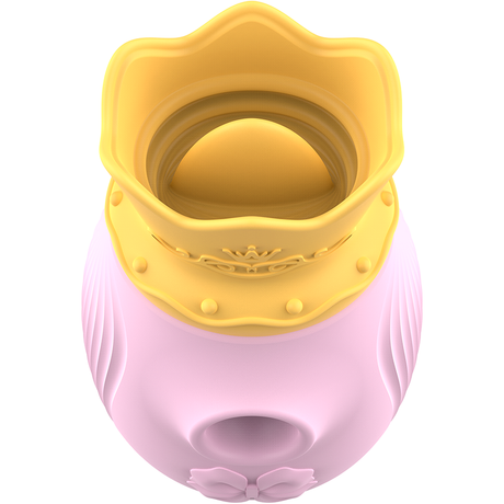 Auflegevibrator Klitorisstimulator 10 Saug- und Leckmodi Rosa.2