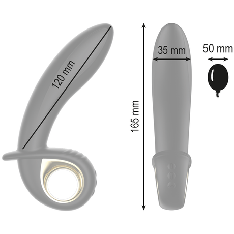 Ibiza - Leistungsstarker Aufblasbarer Anal/Vaginal-Vibrator mit Fernbedienung
