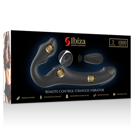 Ibiza - Fernbedienung, Riemenloser Vibrator, 3 Motoren, 1000 Kombinationen.