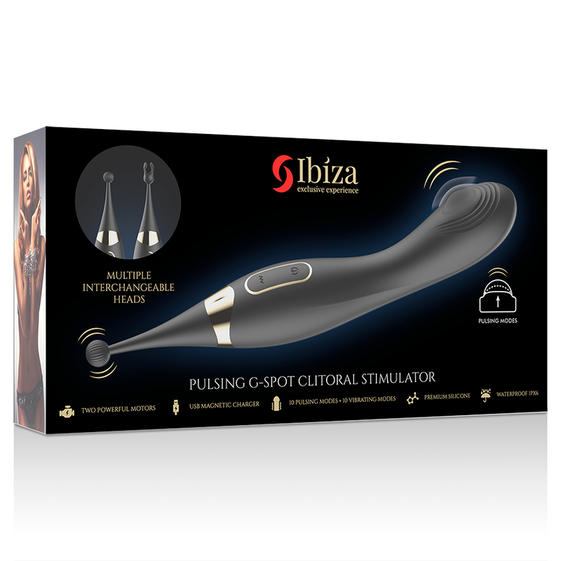 Ibiza - Austauschbarer Klitoresstimulator und Pulsations-g-Punkt-Vibrator