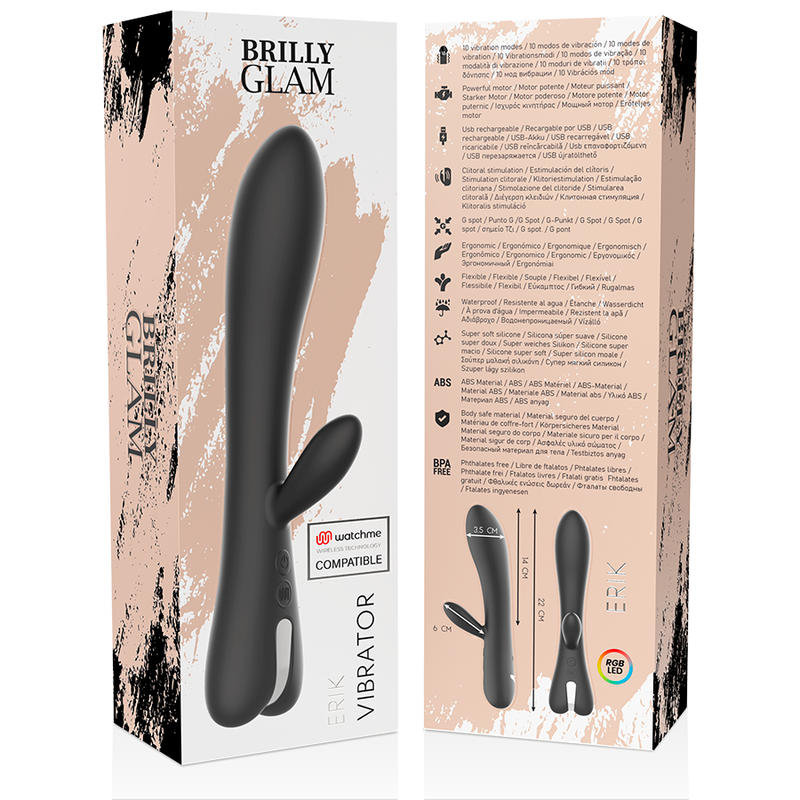 Brilly Glam - Erik Vibrator + Watchme-Fernbedienung
