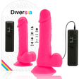 Diversia - Flexibler Vibrierender Dildo Rosa 20.5 cm-x-4.2 cm