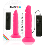 Diversia - Flexibler Dildo mit Vibration Rosa 23 cm-x-4.3 cm