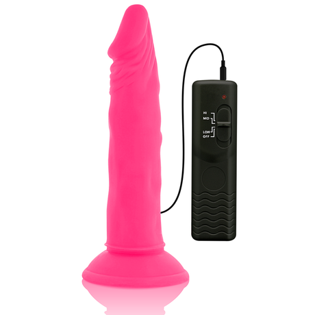 Diversia - Flexibler Dildo mit Vibration Rosa 23 cm-x-4.3 cm
