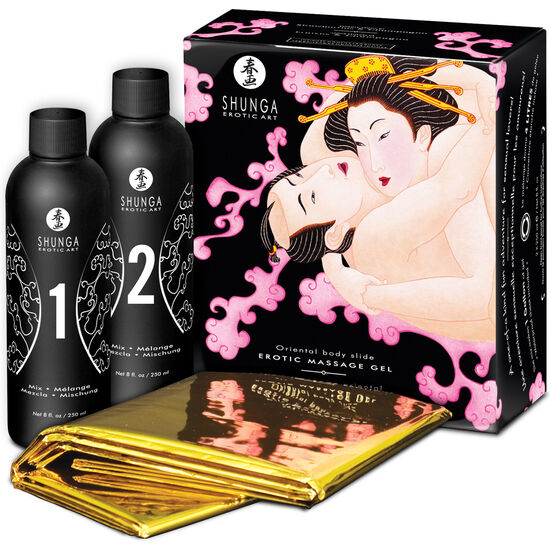 Shunga - Orientalisches Körper-Zu-Körper-Erotisches Massagegel Erdbeer und Cava