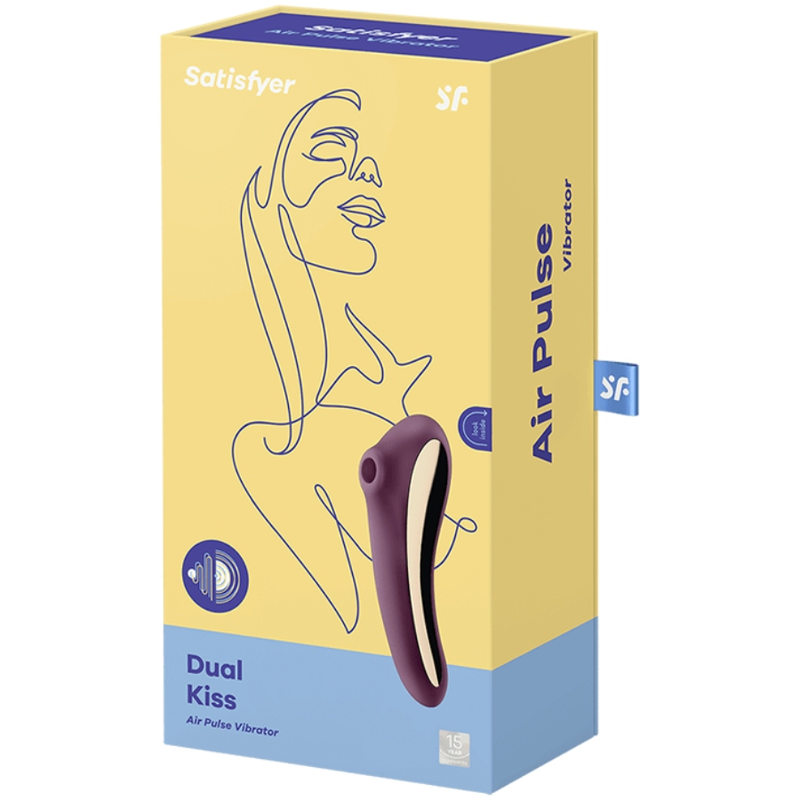 Satisfyer - Dual Kiss Air Pulse Vibrator Weinrot