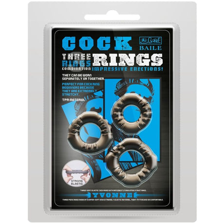 Baile - Cock Ringe Yvonne Set 3 Penisringe