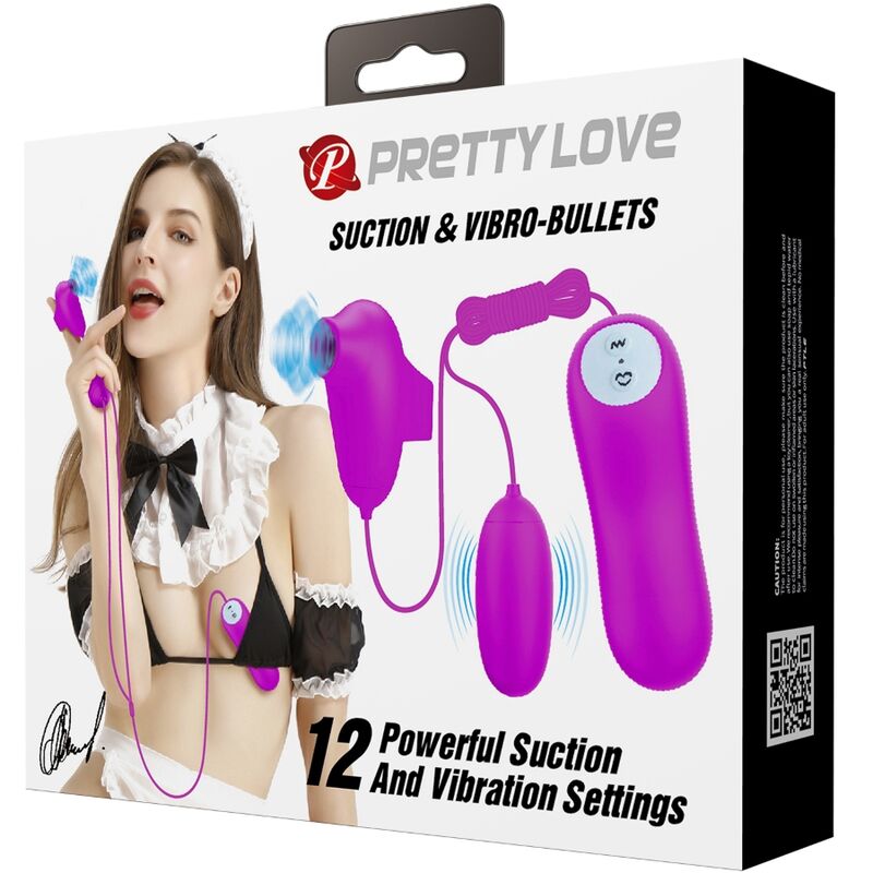 Pretty Love - Vibrierendes Bullet und Saugnapf