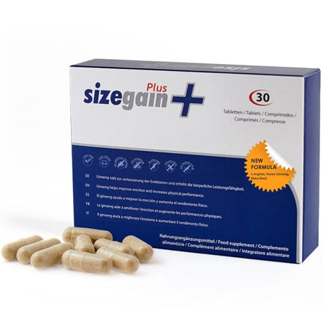 Nahrungsergänzungsmittel 500 Cosmetics SizeGain Plus Nahrungsergänzung für Ihn 60 Kapseln