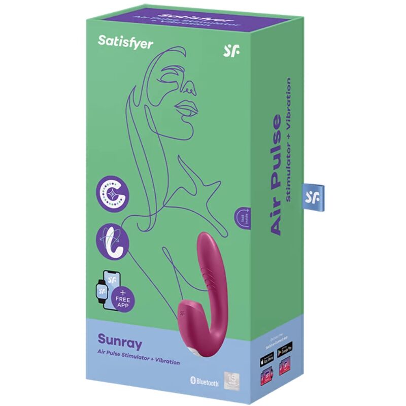 Satisfyer - Sunray Stimulator und Vibrator App Rot