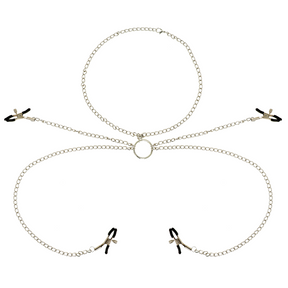 Ohmama Fetisch 4 Nippelklemmen mit Kette
