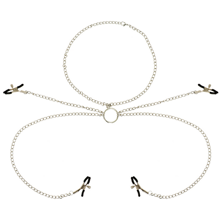 Ohmama Fetisch 4 Nippelklemmen mit Kette