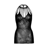 Leg Avenue - Spitzen-Minikleid mit Ausschnitt, Eine Grösse - Schwarz