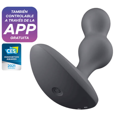 Vibrator Deep Diver Vibrating Plug App Grau