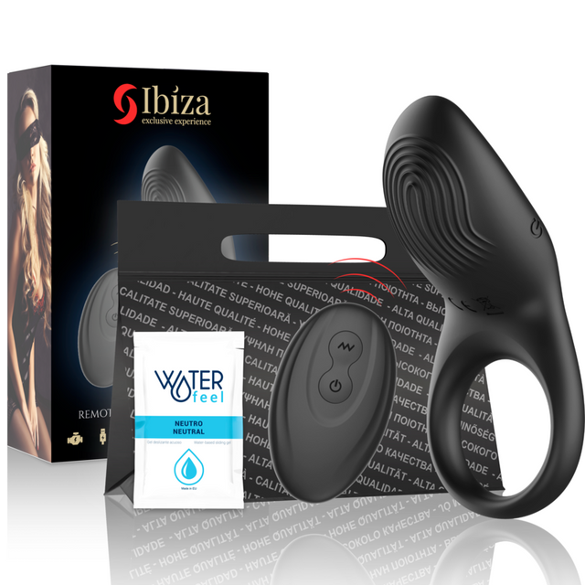 Ibiza - Vollkontakt-Vibrationsring mit Fernbedienung