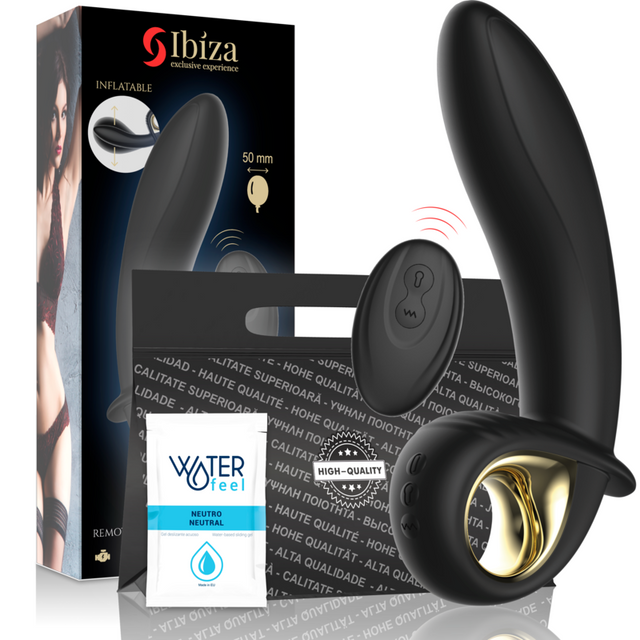 Ibiza - Leistungsstarker Aufblasbarer Anal/Vaginal-Vibrator mit Fernbedienung