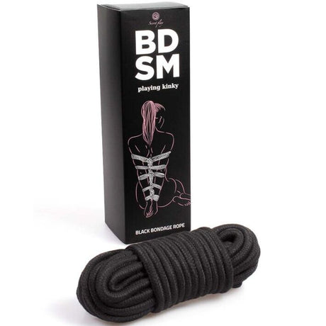 Fesselset Secretplay Schwarzes Bondage-Seil BDSM-Kollektion.1