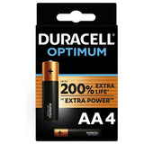 Duracell - Optimum 200 Alkaline Batterie Aa Lr6 4 Einheit