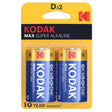 Kodak - Max Alkaline Batterie D Lr20 2 Einheit