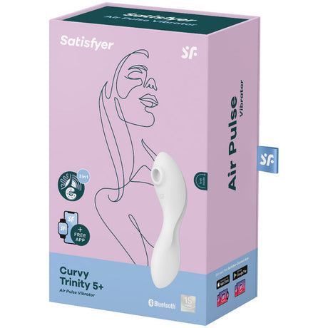 Vibrator Curvy Trinity 5 Air Pulse Stimulator & App Weiss Weiß.3